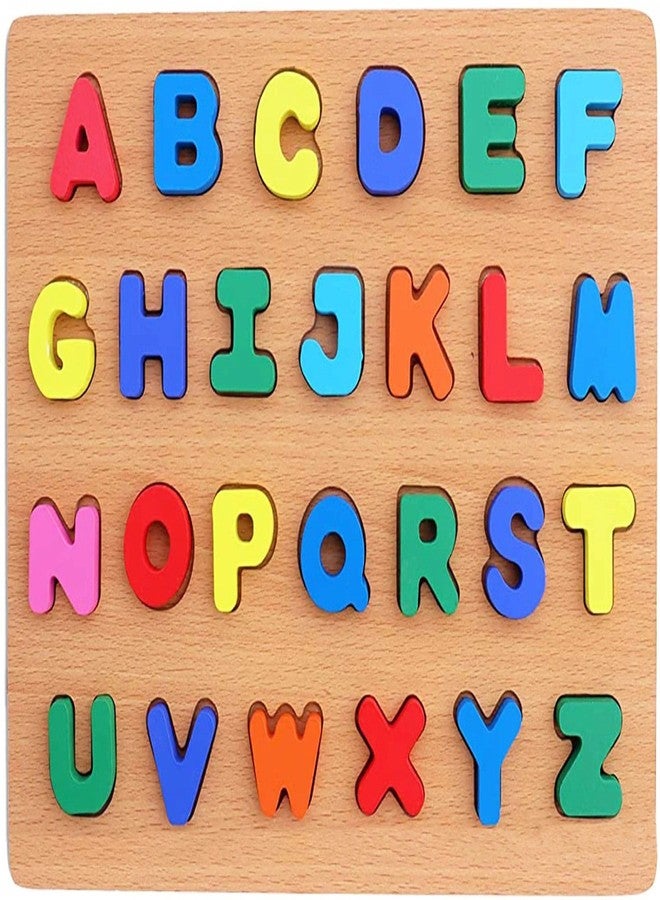 Crazy Buy CrazyBuy Wooden Alphabet (Capital Letters ABC+123 Numbers Puzzle Toys for Children (Multicolor) - Image 2